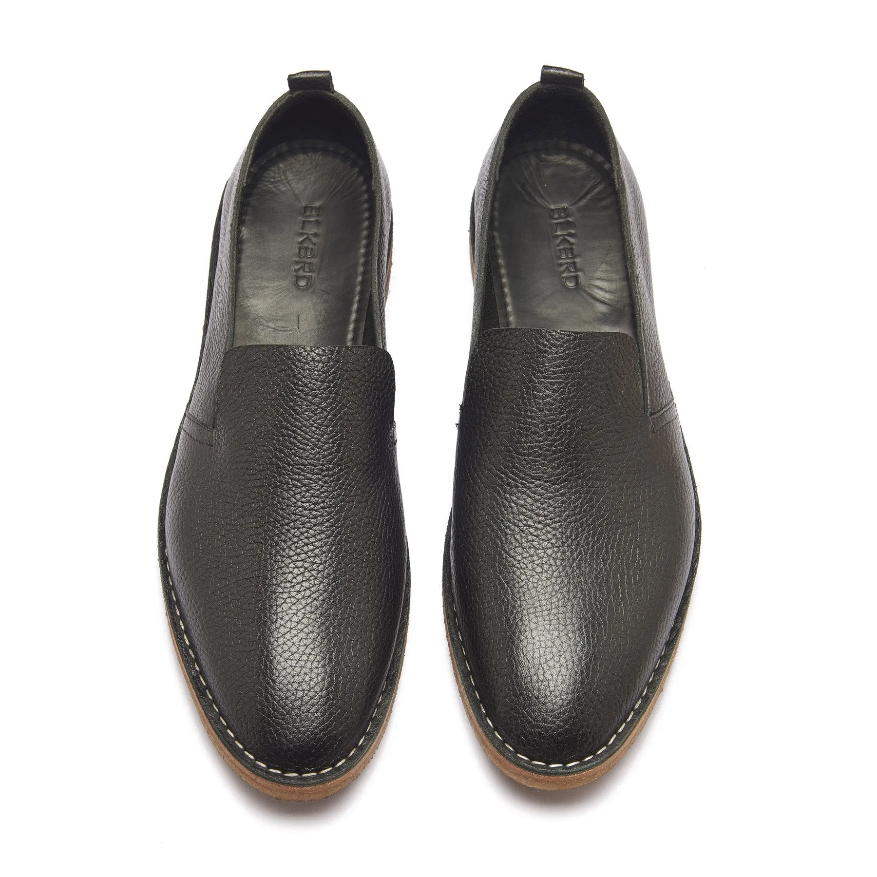 Travers, All in One Slipon - Black Milled | Stitch Down | Summer Classics sold by Blkbrd Shoemaker product image thumbnail 2