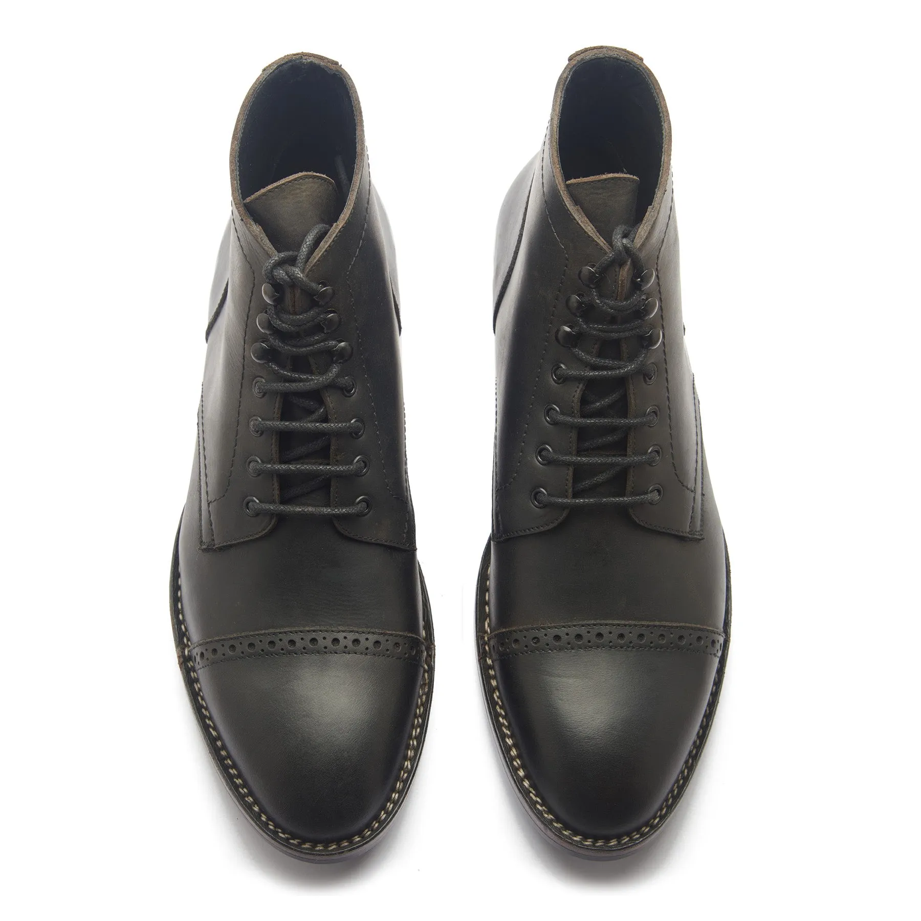 Luchador, Service Boot - Black Waxy Pullup | Stitchdown Construction sold by Blkbrd Shoemaker product image thumbnail 2