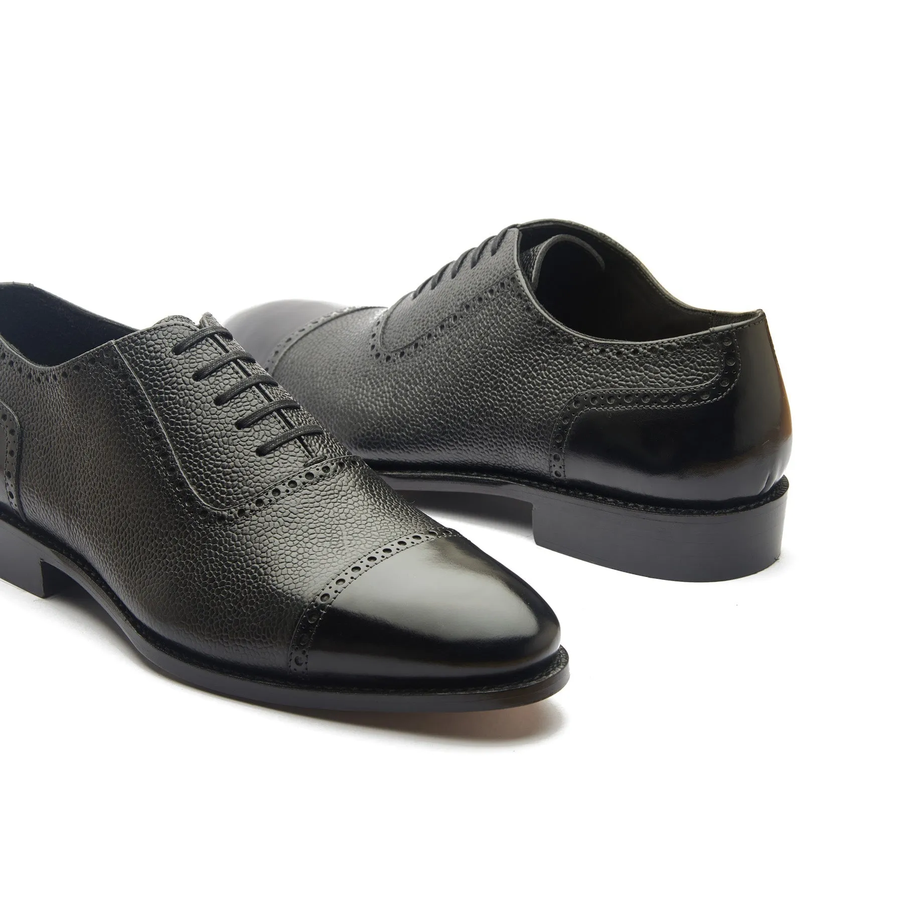 Huayra, Adelaide Oxford - Black Pebble Grain | Hand Welted Contemporary Classics sold by Blkbrd Shoemaker product image thumbnail 3