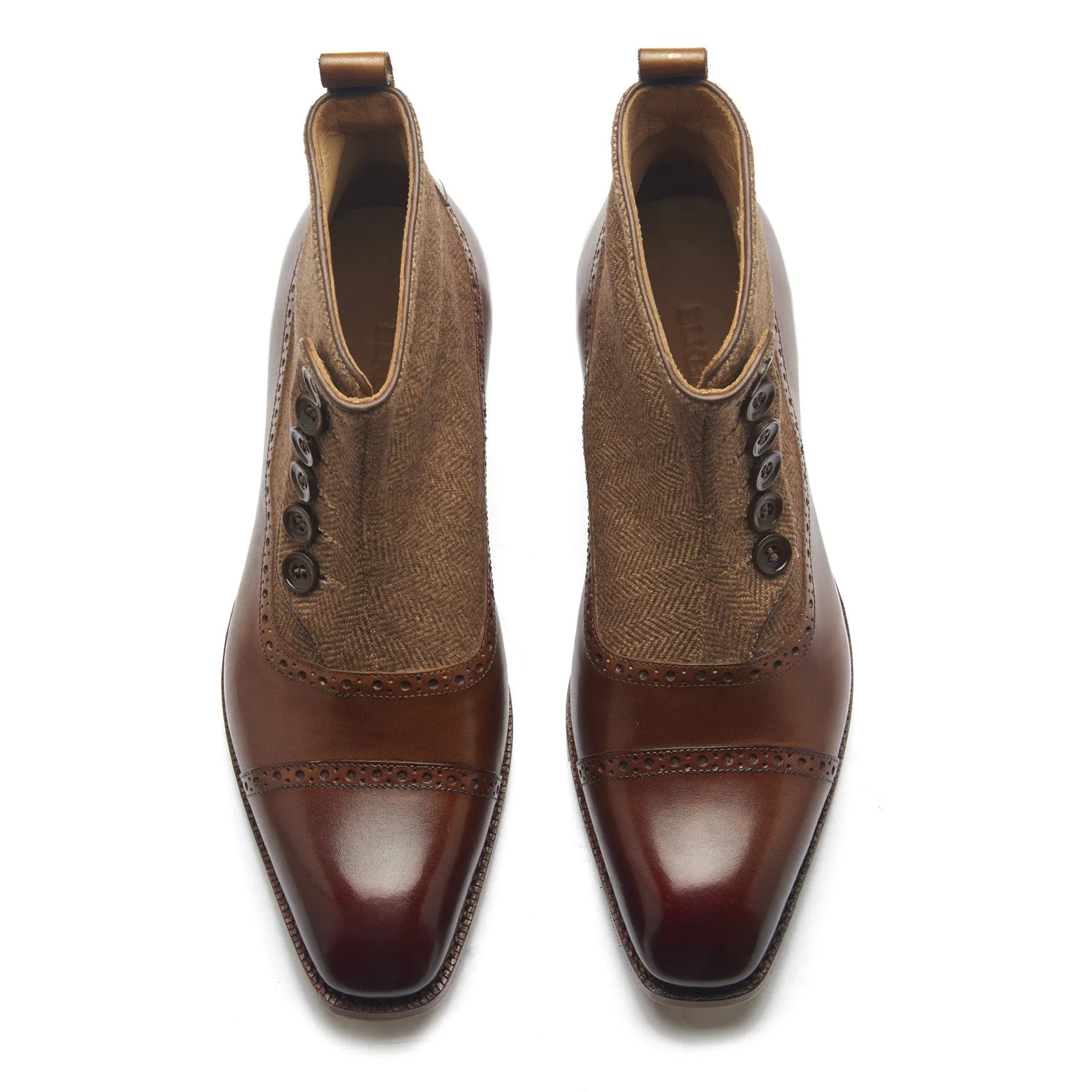 Victor, Button Boot -Mid Brown | Hand Welted | Classics Collection sold by Blkbrd Shoemaker product image thumbnail 2