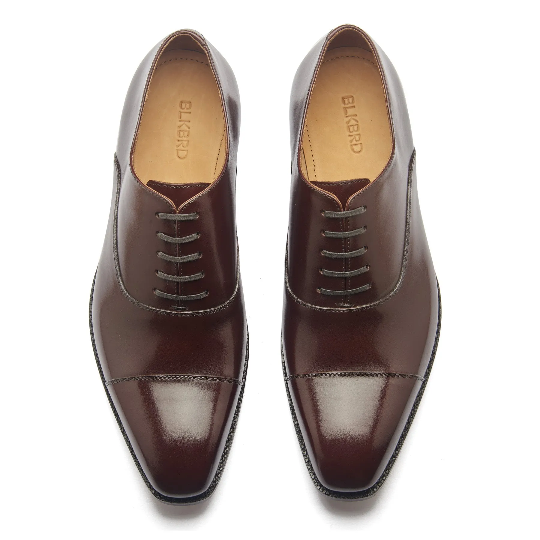 Oscar, Cap-toe Oxford - Rosewood Brown Aniline Calf | Classics sold by Blkbrd Shoemaker product image thumbnail 2