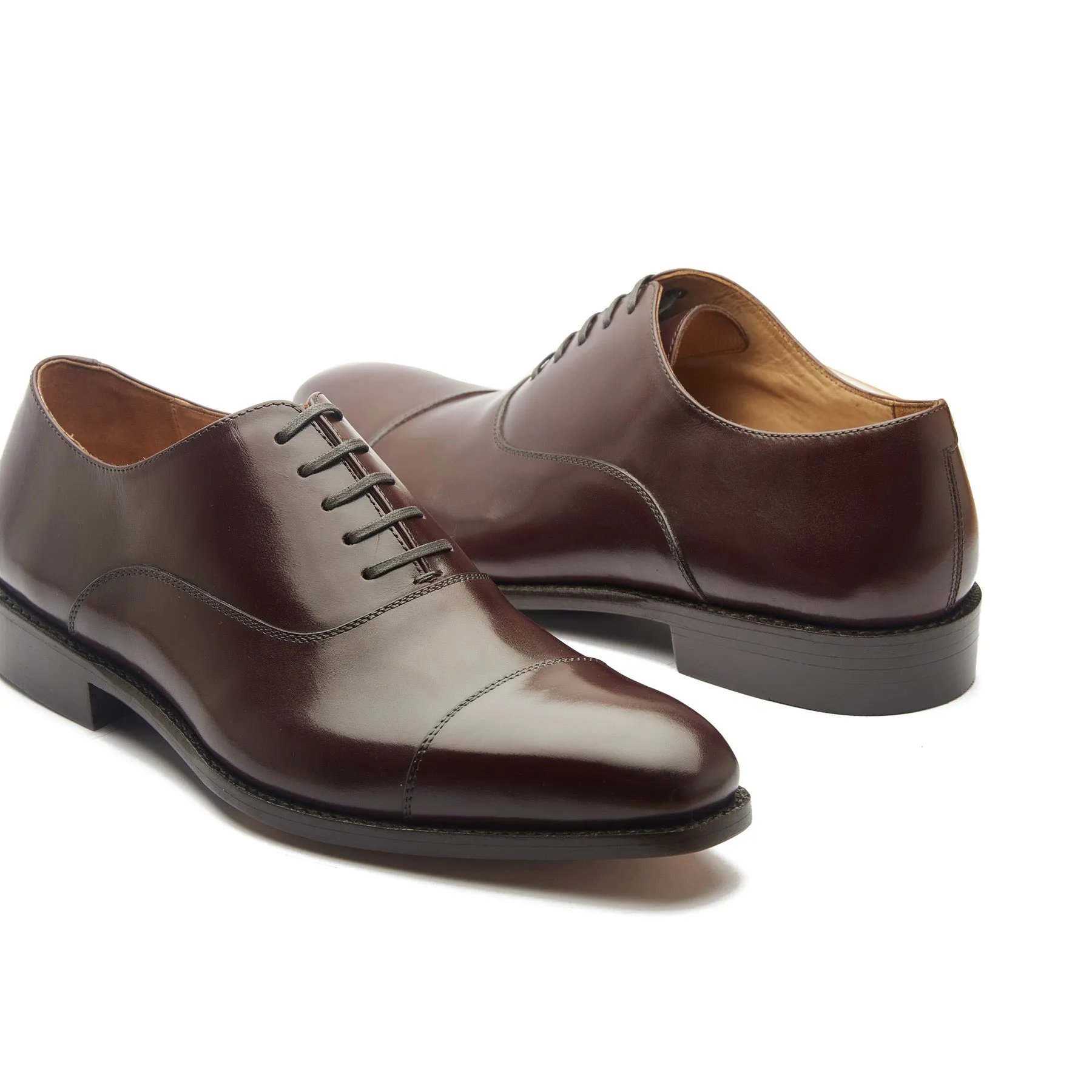 Oscar, Cap-toe Oxford - Rosewood Brown Aniline Calf | Classics sold by Blkbrd Shoemaker product image thumbnail 5