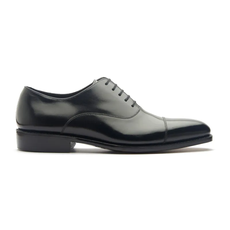 Oscar, Cap-toe Oxford - Black Aniline Calf | Classics sold by Blkbrd Shoemaker