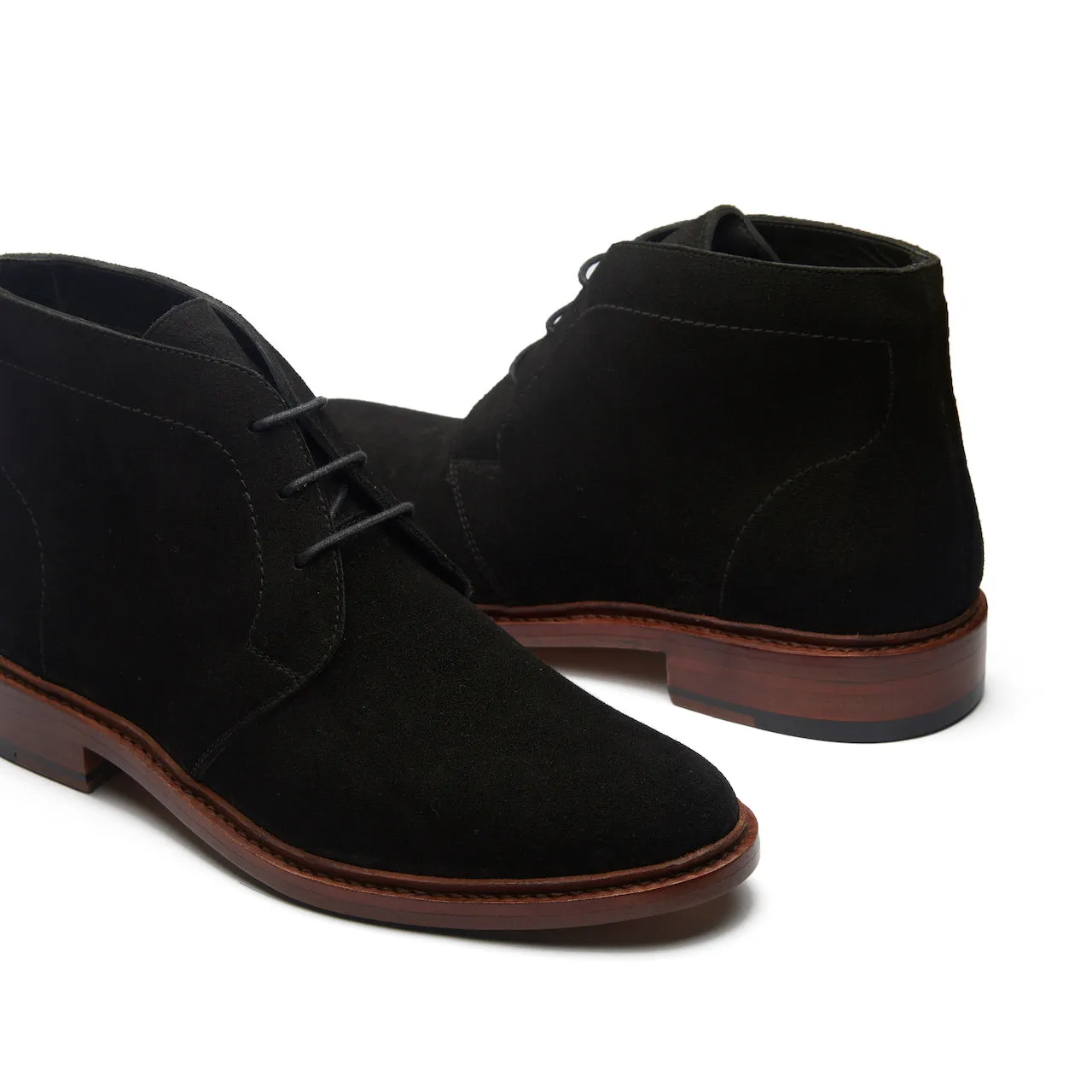 Lucas, Unlined Chukka Boot - Ox Reverse Black | Hand Welted Smart Casuals sold by Blkbrd Shoemaker product image thumbnail 2