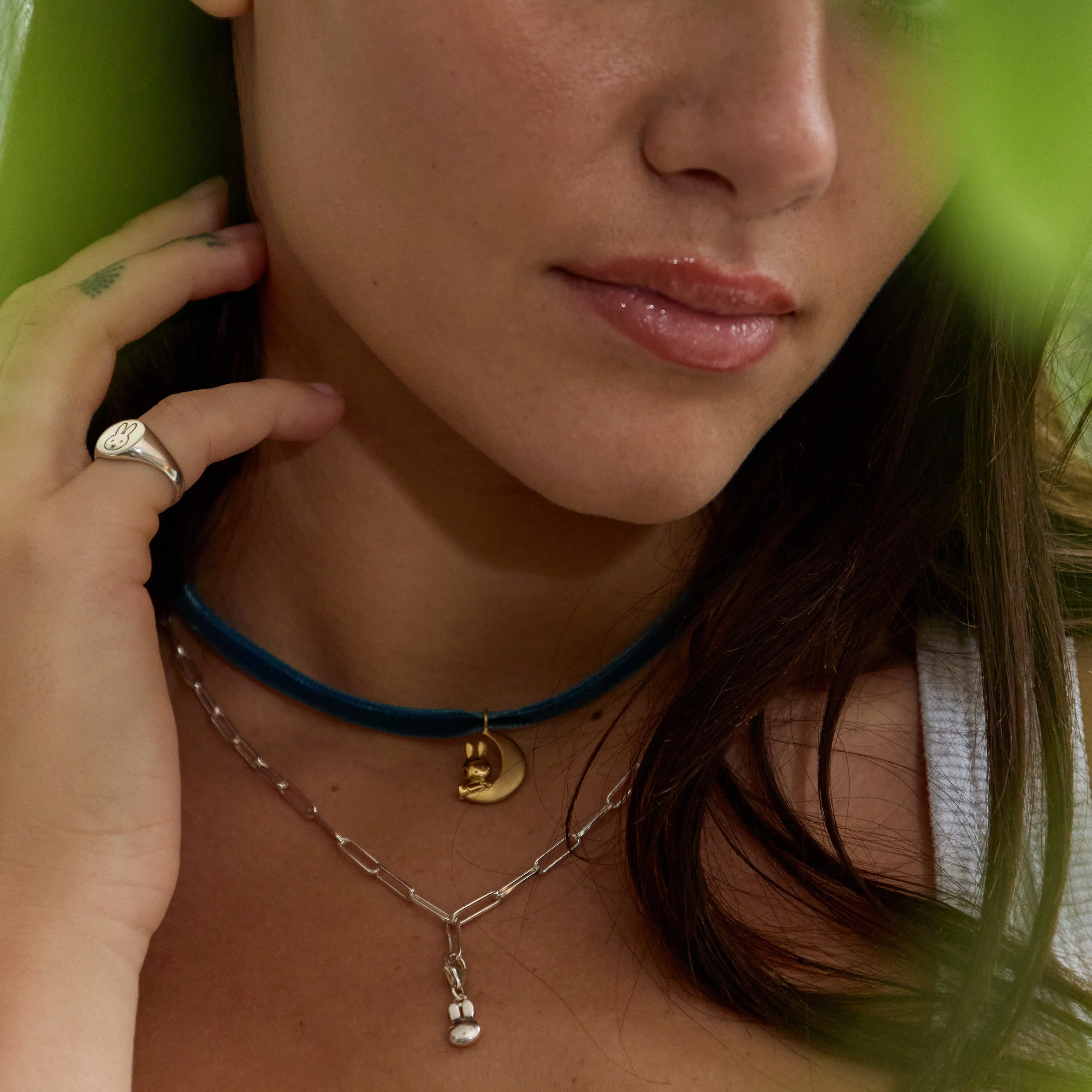 Miffy & The Moon Velvet Ribbon Necklace (Sterling Silver) sold by Licensed to Charm product image thumbnail 2