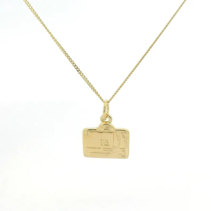 Paddington Mini Luggage Necklace with Gift Bow (18ct Gold Vermeil) sold by Licensed to Charm