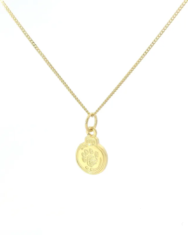 Paddington Mini Bauble Pawprint Necklace (18ct Gold Vermeil) sold by Licensed to Charm