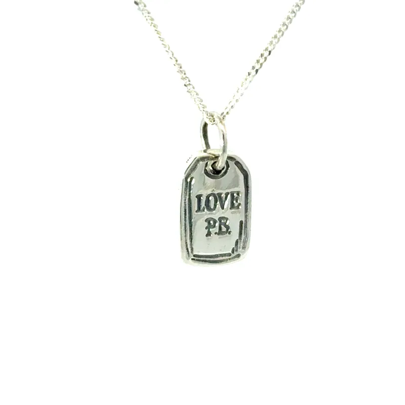 Paddington™ Mini Love PB Luggage Tag Necklace (Sterling Silver) sold by Licensed to Charm