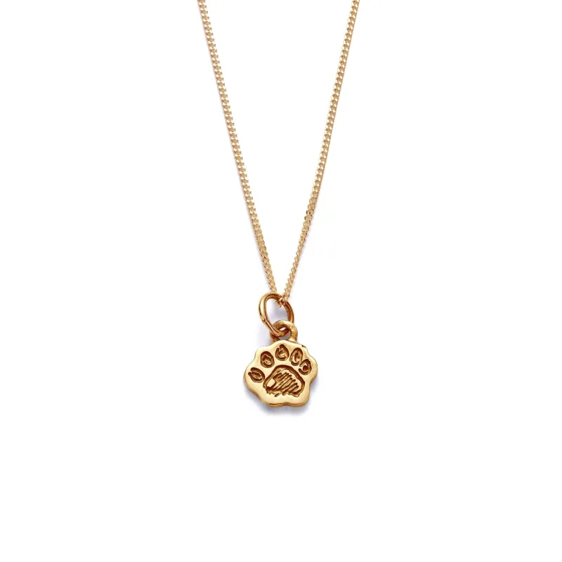 Paddington™ Mini Paw Necklace (18ct Gold Vermeil) sold by Licensed to Charm