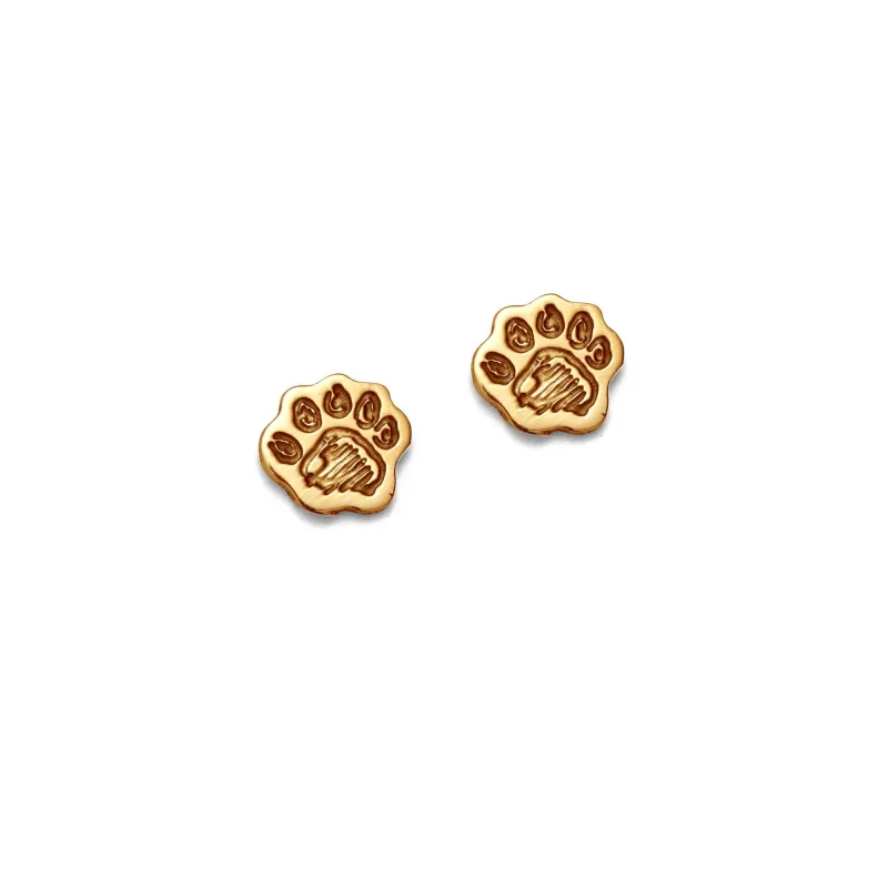 Paddington™ Paw Stud Earrings (18ct Gold Vermeil) sold by Licensed to Charm