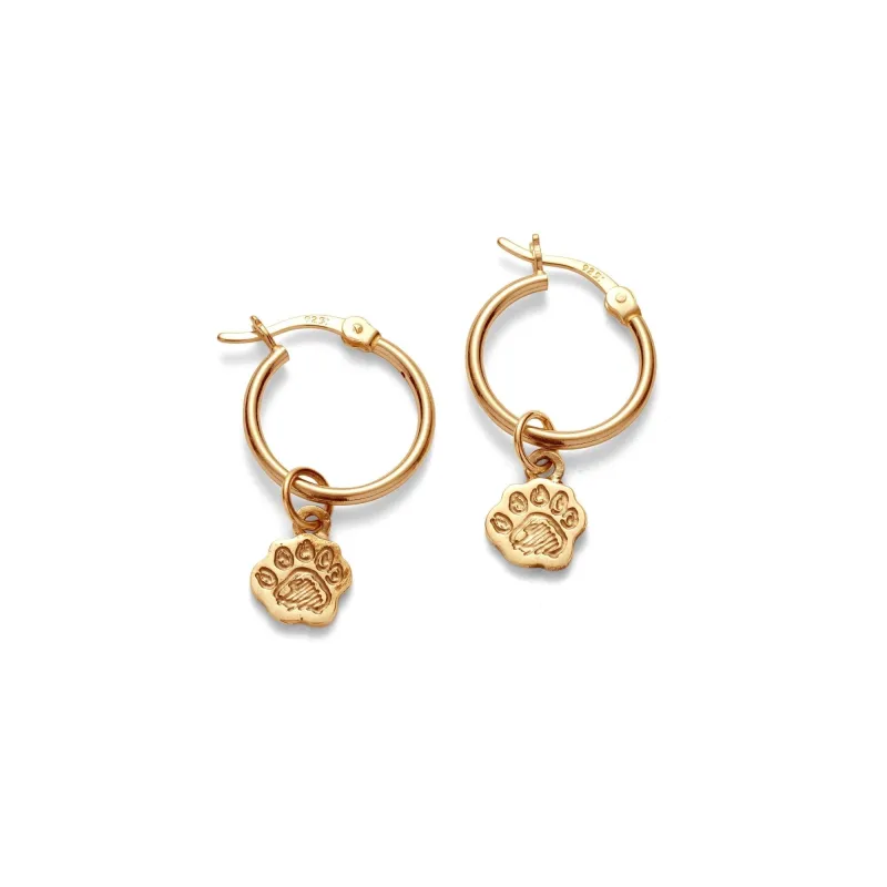 Paddington™ Paw Hoop Earrings (18ct Gold Vermeil) sold by Licensed to Charm
