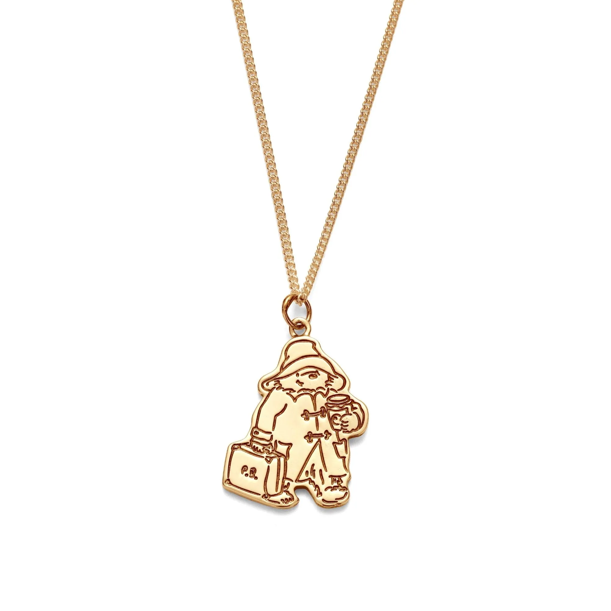 Paddington™ with Suitcase & Marmalade Necklace (18ct Gold Vermeil) sold by Licensed to Charm