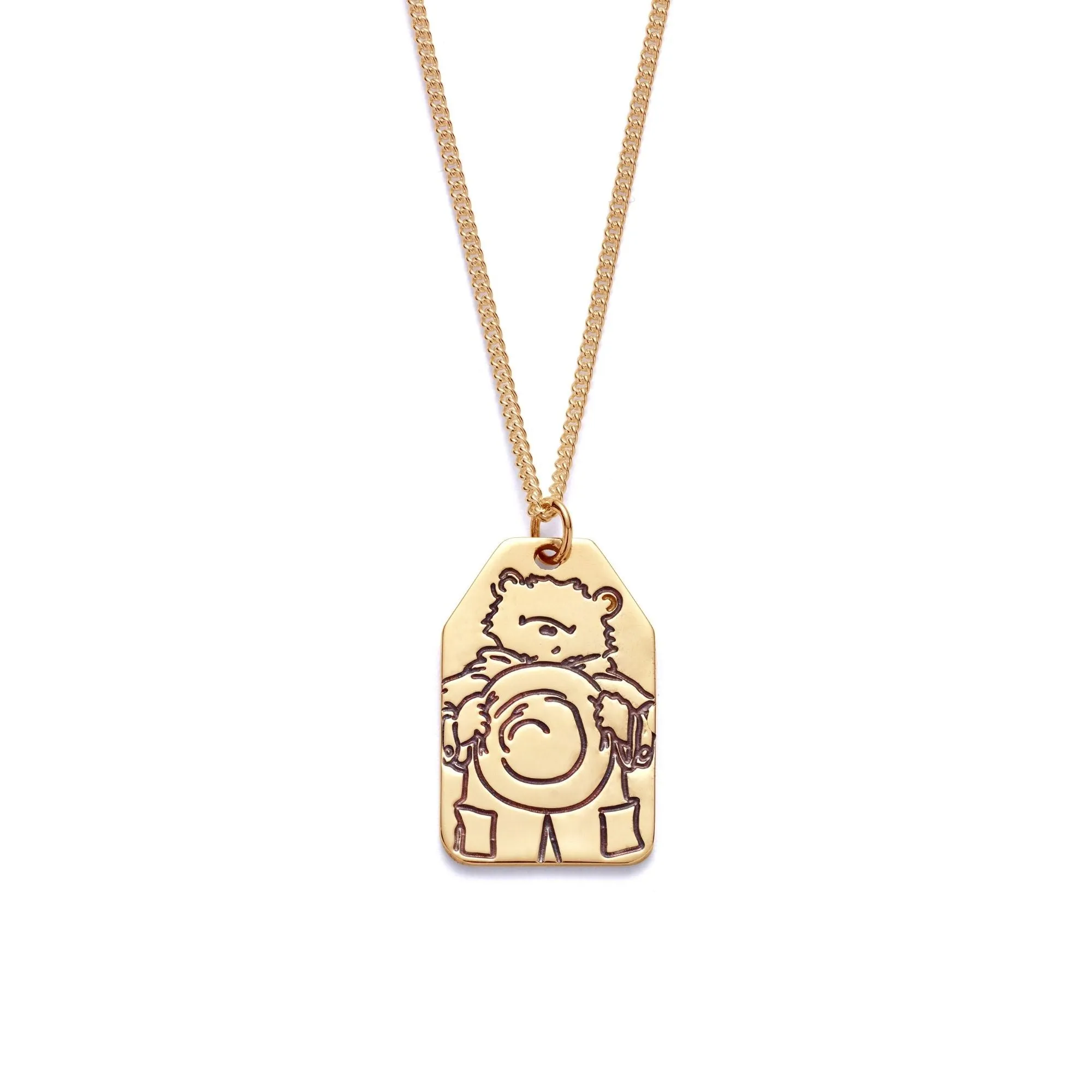 Paddington™ Reversible Luggage Tag Necklace (18ct Gold Vermeil) sold by Licensed to Charm