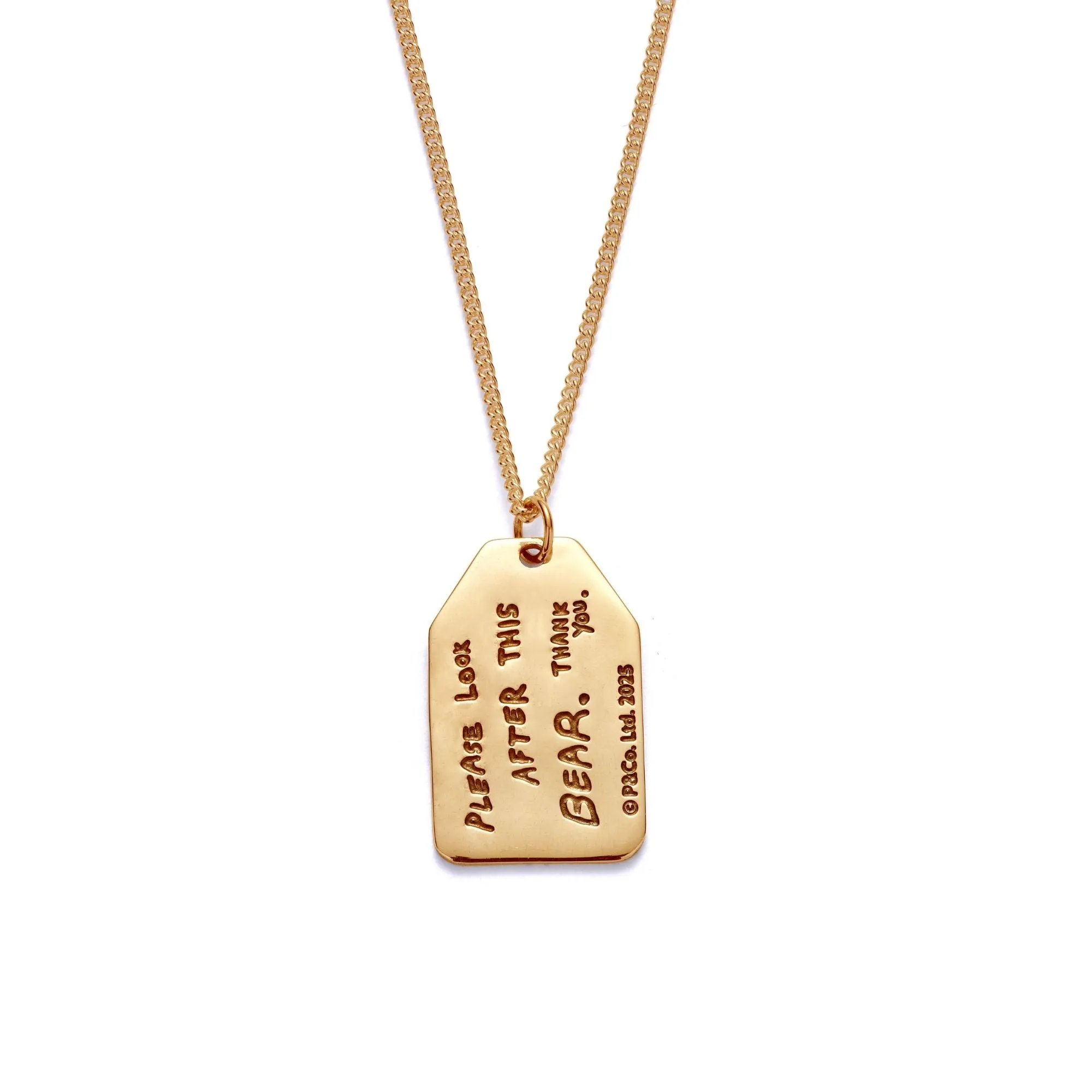Paddington™ Reversible Luggage Tag Necklace (18ct Gold Vermeil) sold by Licensed to Charm product image thumbnail 2