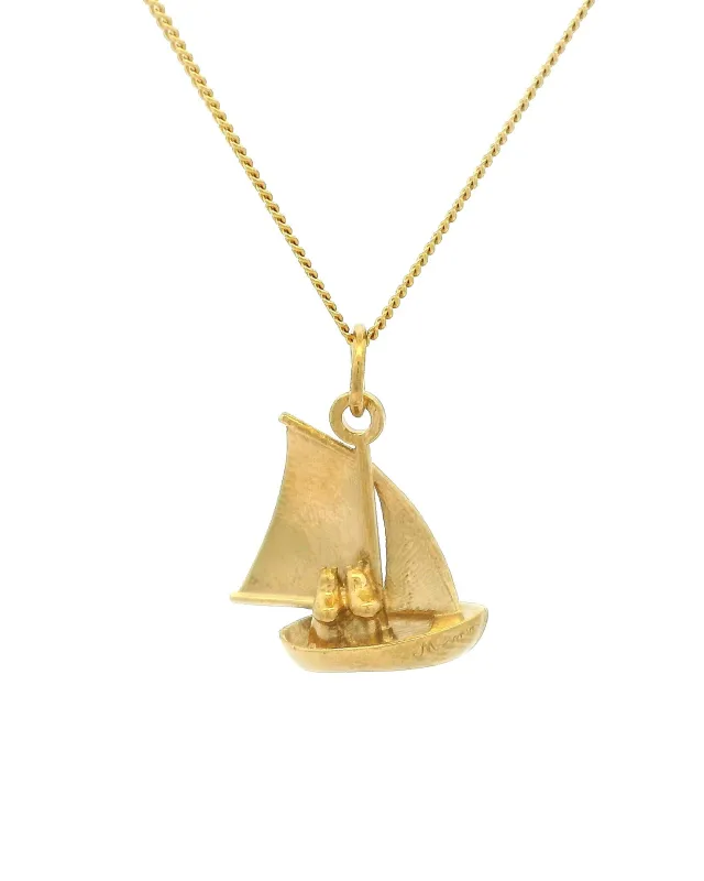 Moomin Sailing Boat Necklace (18ct Gold Vermeil) sold by Licensed to Charm