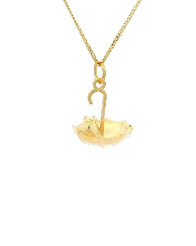 Moomin Nibling Umbrella Necklace (18ct Gold Vermeil) sold by Licensed to Charm