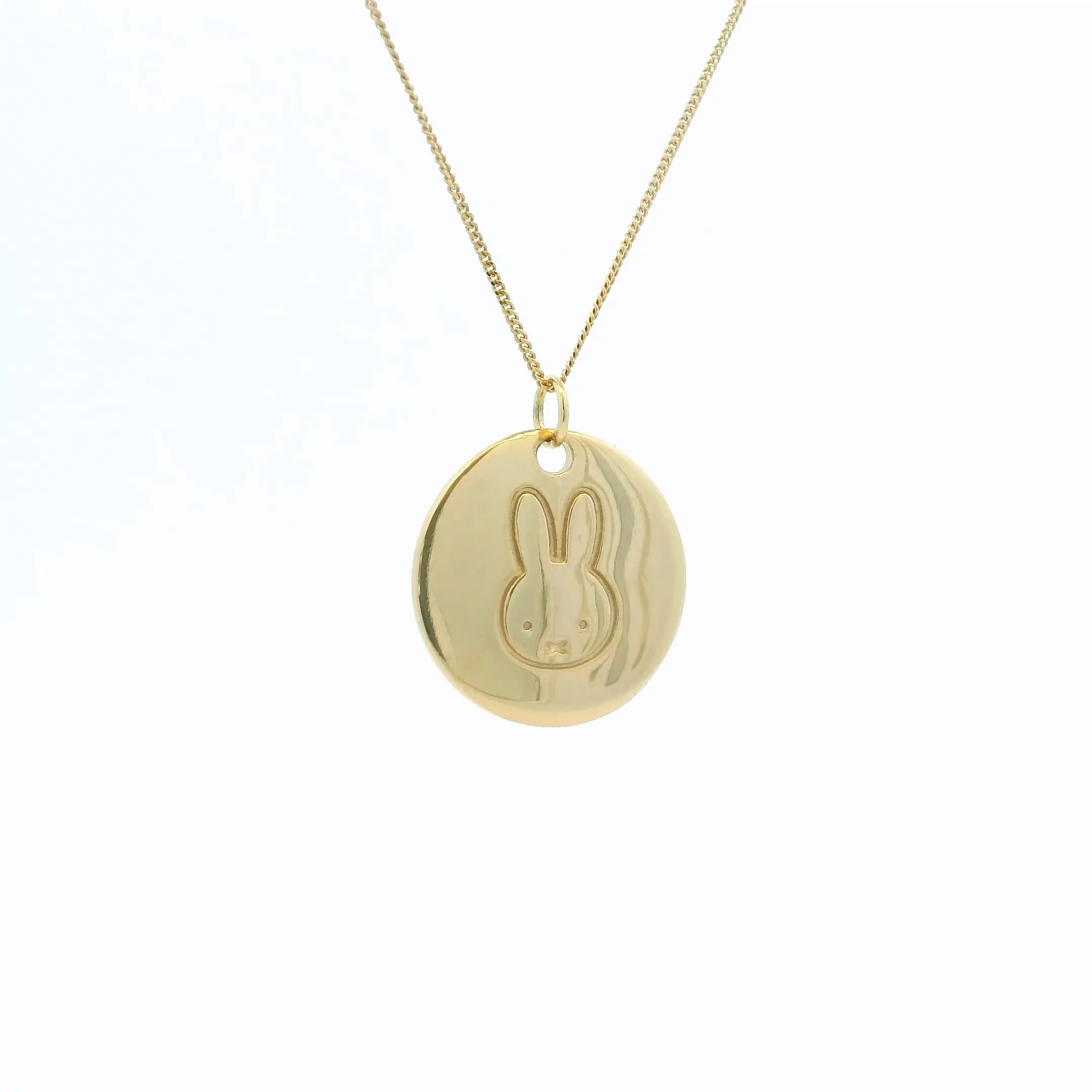 Miffy Large Disc Necklace (18ct Gold Vermeil) sold by Licensed to Charm