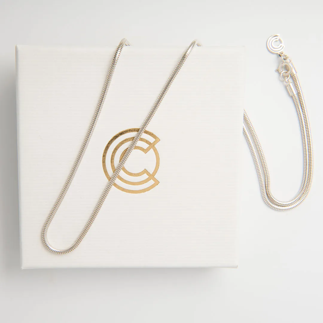 Sterling Silver Snake Chain Necklace sold by Licensed to Charm product image thumbnail 2