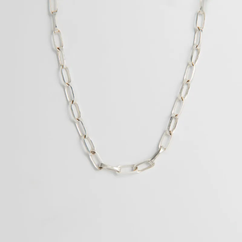 Sterling Silver Diamond Cut Oval Necklace sold by Licensed to Charm