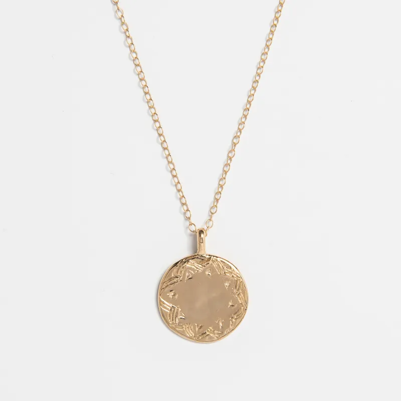Frida Kahlo Disc Necklace (18ct Gold Vermeil) sold by Licensed to Charm