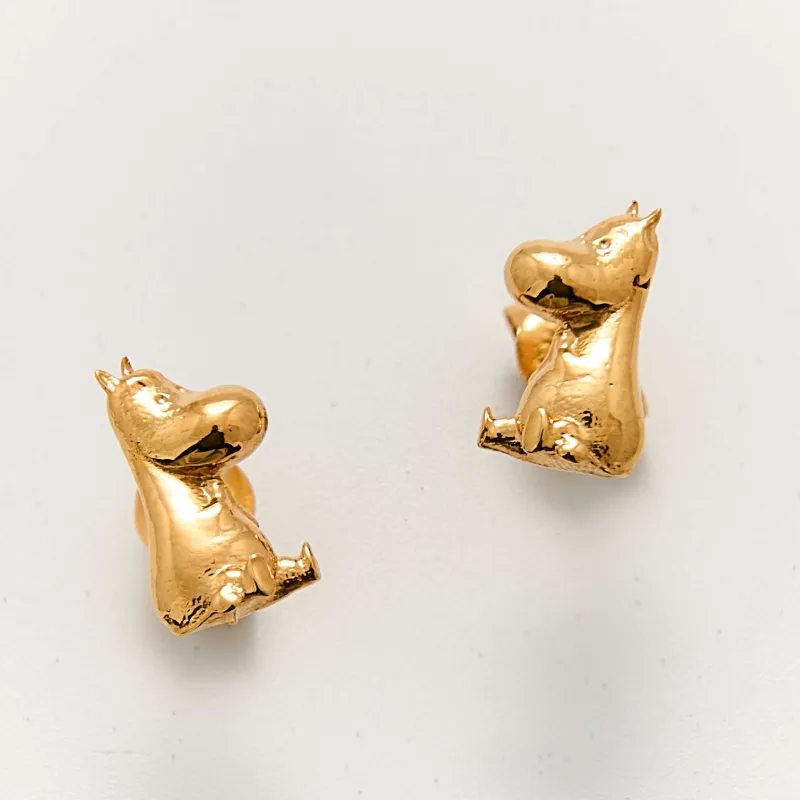 Moomin Stud Earrings (18ct Gold Vermeil) sold by Licensed to Charm