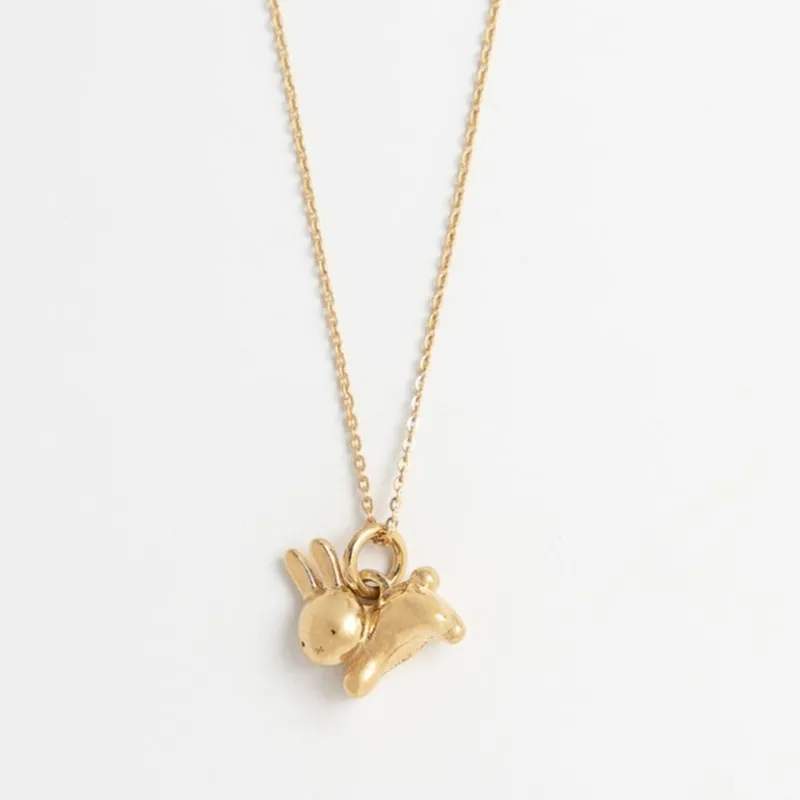 Miffy Leaping Rabbit Necklace (18ct Gold Vermeil) sold by Licensed to Charm