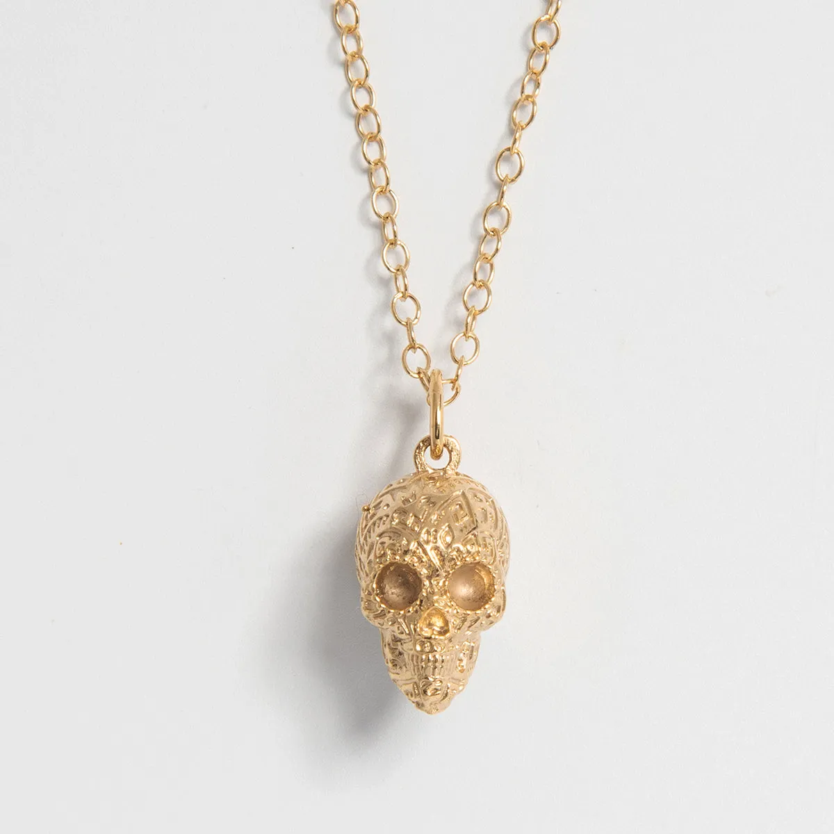 Frida Kahlo Aztec Skull Necklace (18ct Gold Vermeil) sold by Licensed to Charm product image thumbnail 3