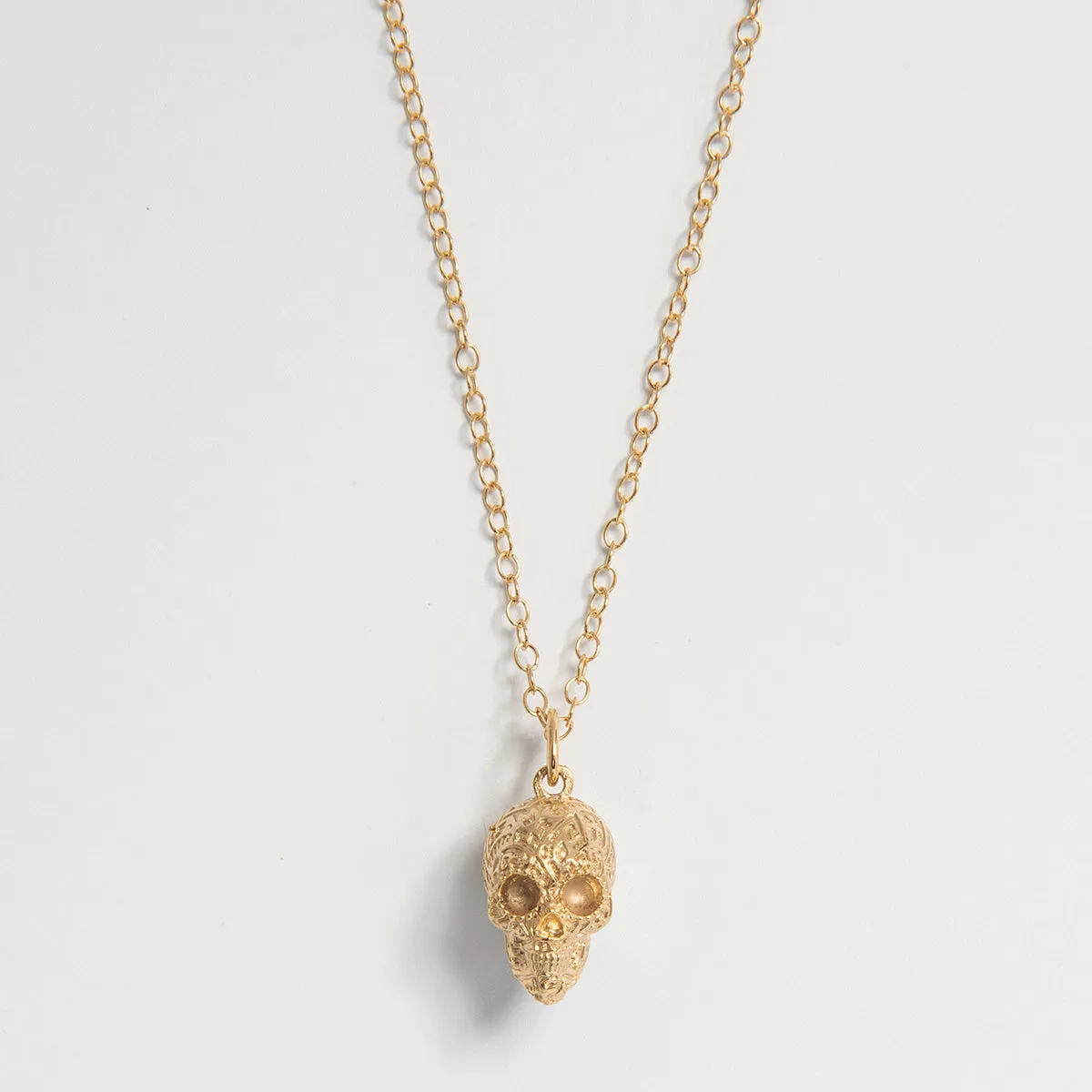 Frida Kahlo Aztec Skull Necklace (18ct Gold Vermeil) sold by Licensed to Charm