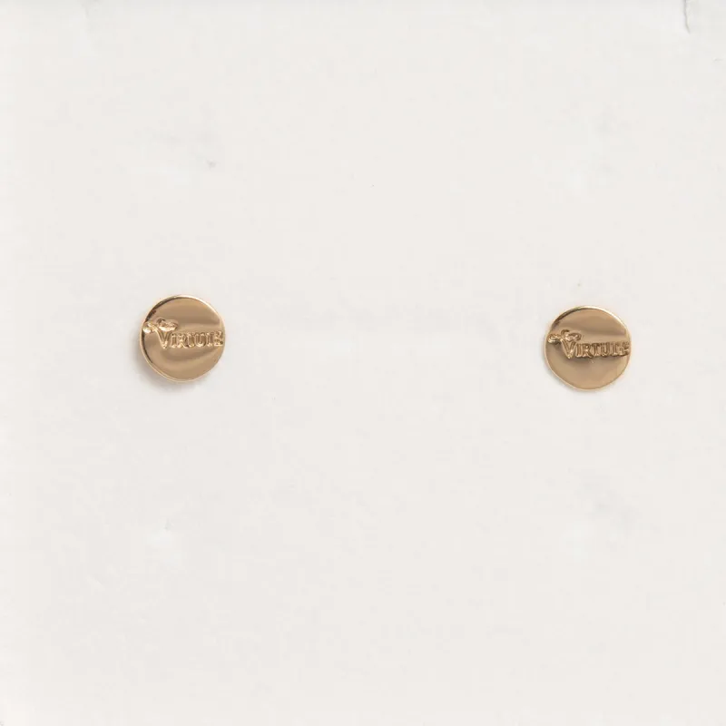 Amor et Virtute Stud Earrings (18ct Gold Vermeil) sold by Licensed to Charm