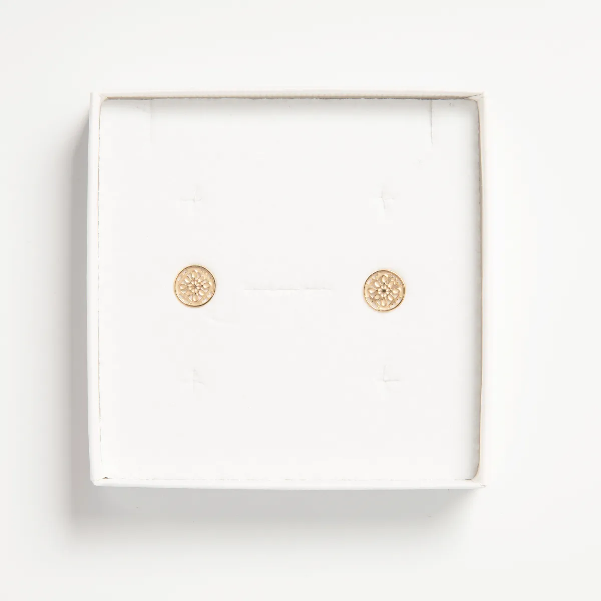 Lace Stud Earrings (18ct Gold Vermeil) sold by Licensed to Charm product image thumbnail 2