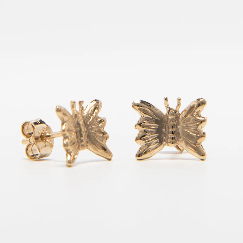 Frida Kahlo Butterfly Stud Earrings (18ct Gold Vermeil) sold by Licensed to Charm