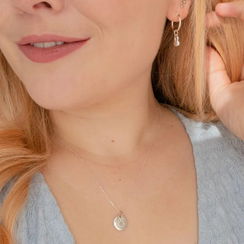 Miffy Small Disc Necklace (Sterling Silver) sold by Licensed to Charm