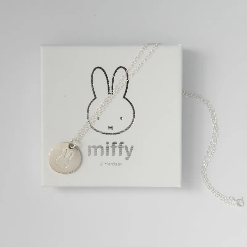 Miffy Large Disc Necklace (Sterling Silver) sold by Licensed to Charm