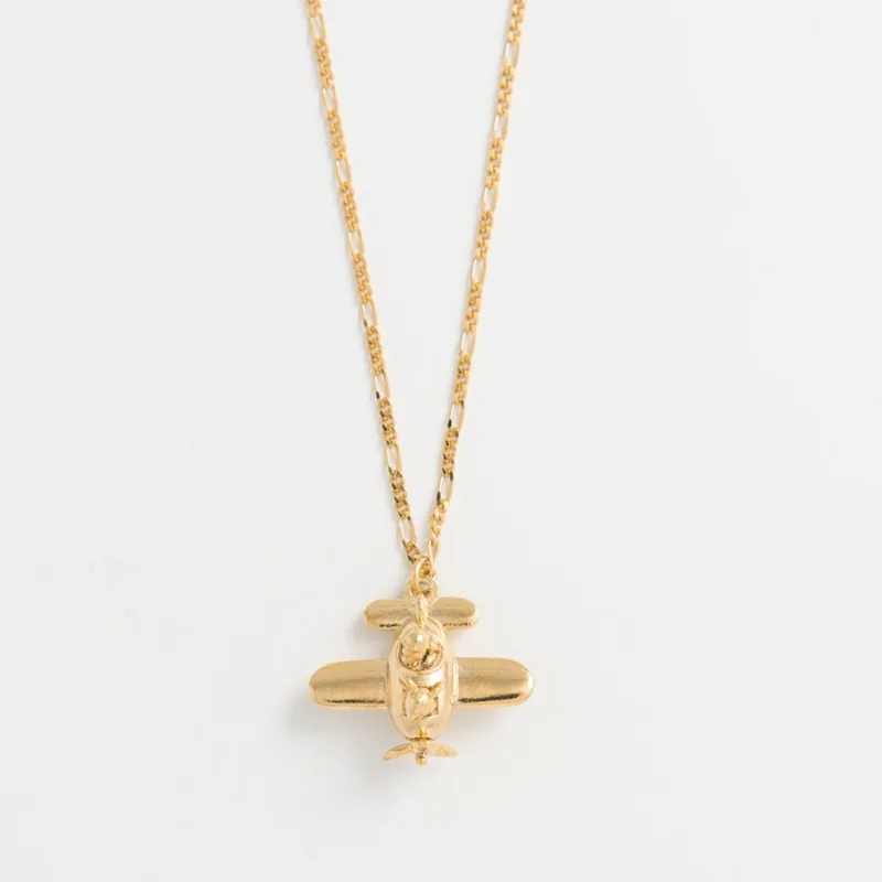 Gromit in a Plane Necklace (18ct Gold Vermeil) sold by Licensed to Charm