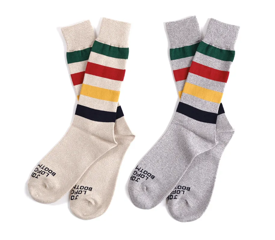 JLB SOCKS 10" / FRONTIER STRIPED made by John Lofgren
