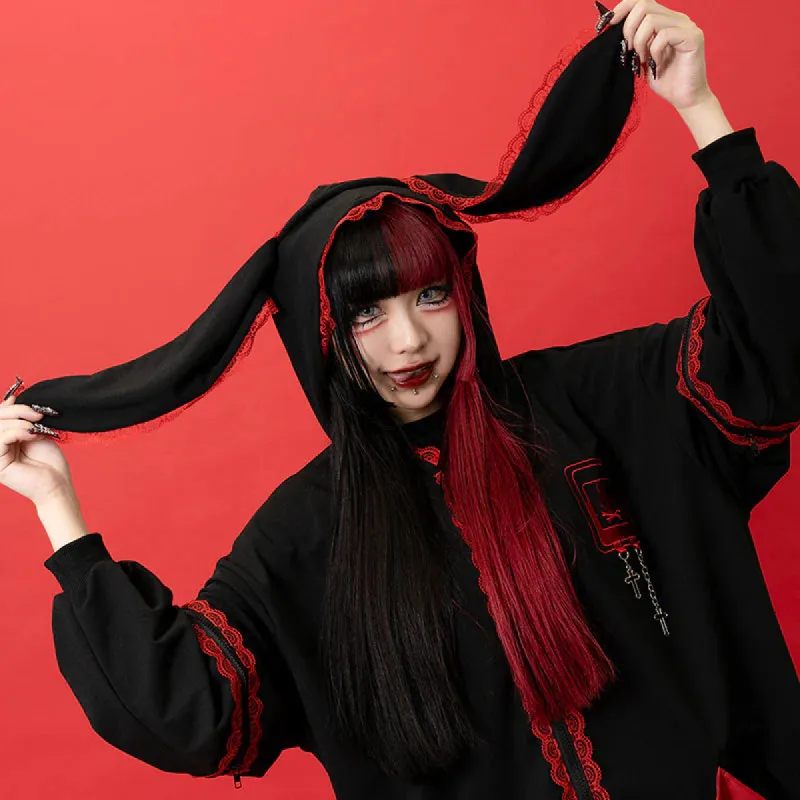 Hoodie- Oversized Bloody Bunny Jacket sold by Anthony Wang