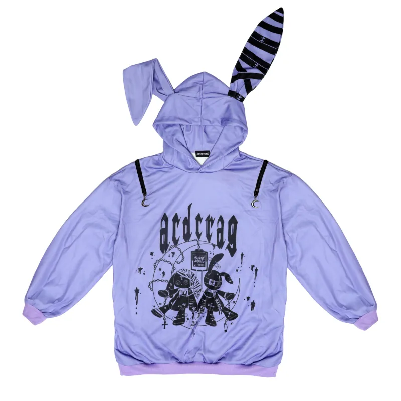 Hoodies-UNISEX Sickly Rabbit Purple sold by Anthony Wang