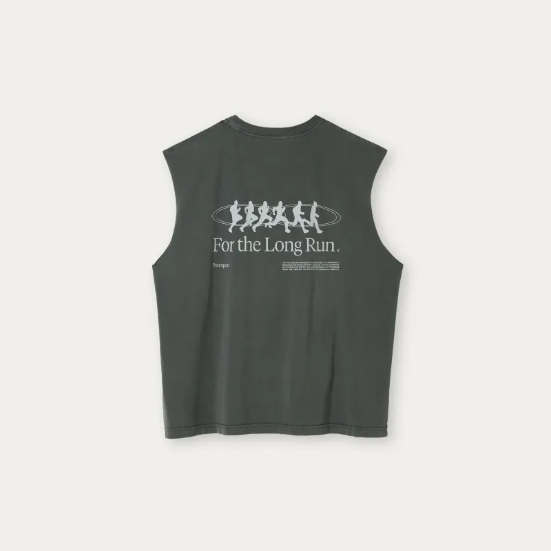 For the Long Run® Cut-Off - Washed Black made by Puresport