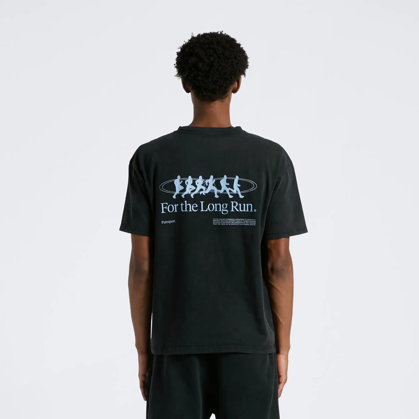 For the Long Run® Motion T-Shirt – Washed Black sold by Puresport product image thumbnail 3