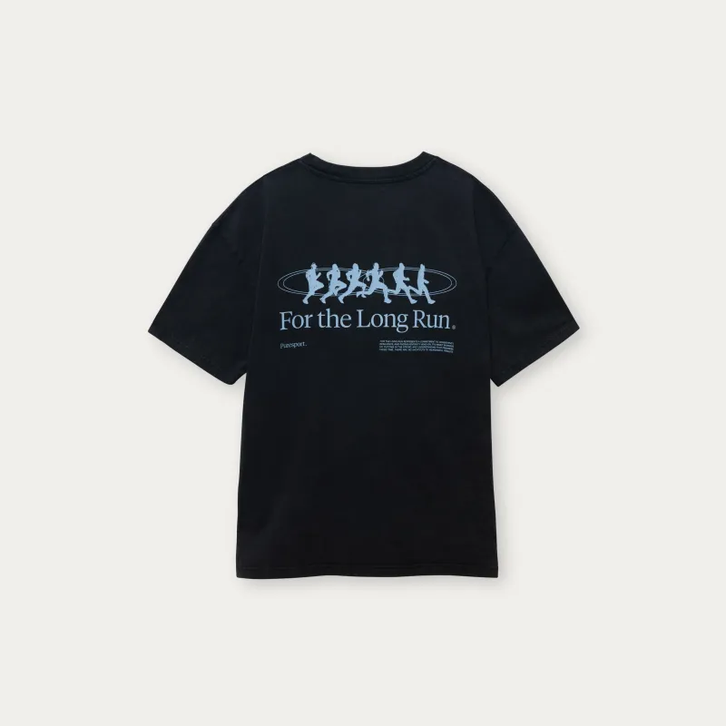 For the Long Run® Motion T-Shirt – Washed Black made by Puresport