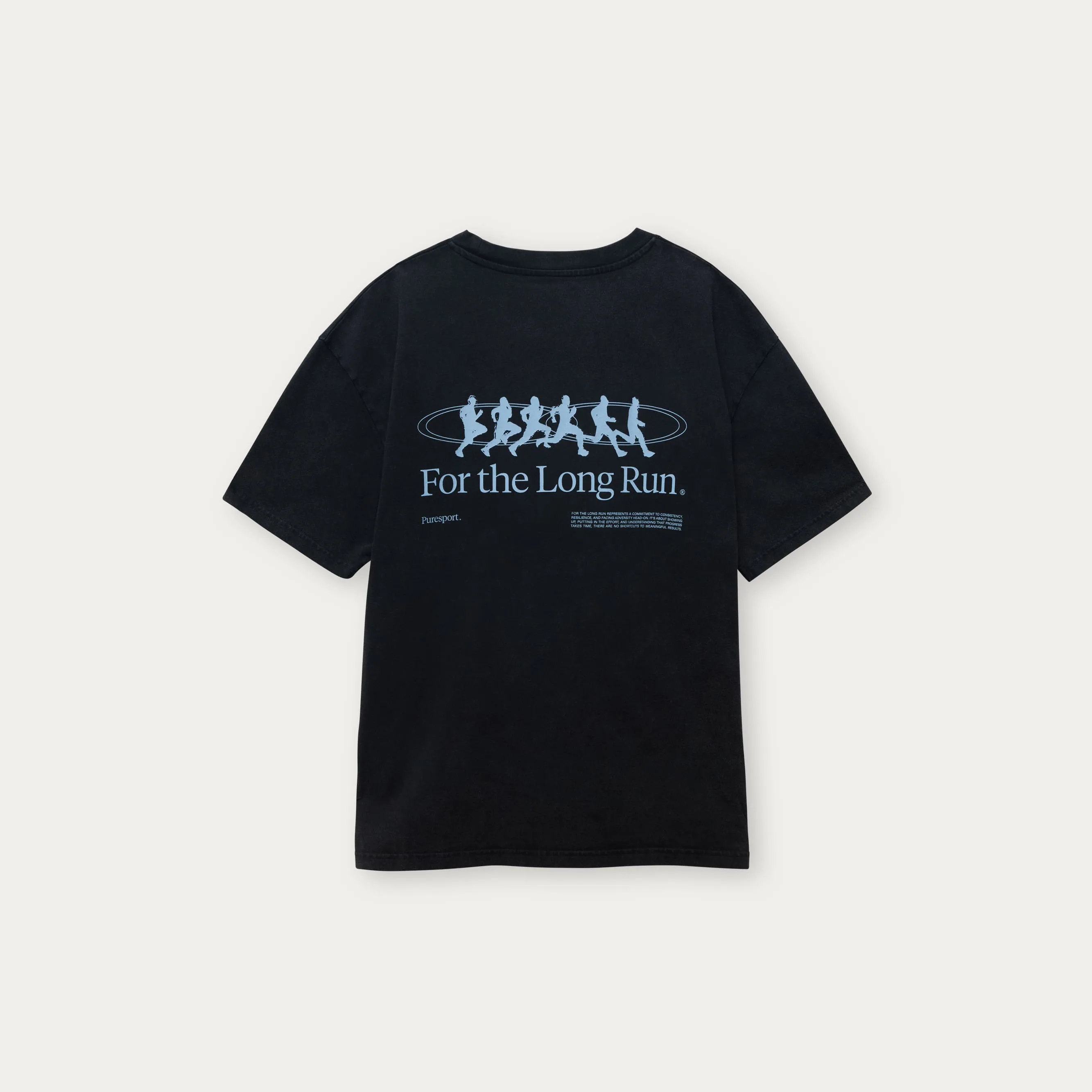 For the Long Run® Motion T-Shirt – Washed Black sold by Puresport