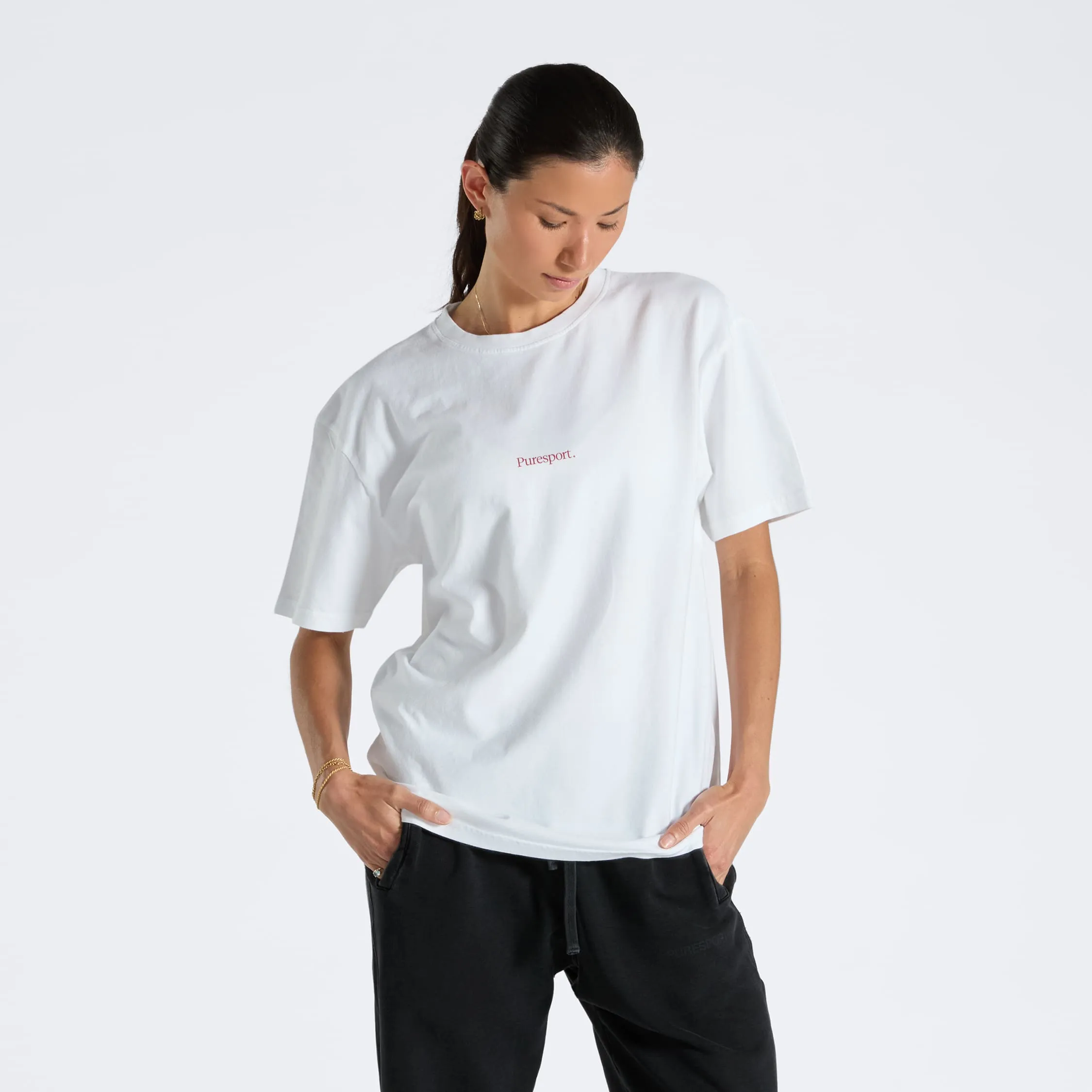 For the Long Run® Track T-Shirt - White sold by Puresport product image thumbnail 5