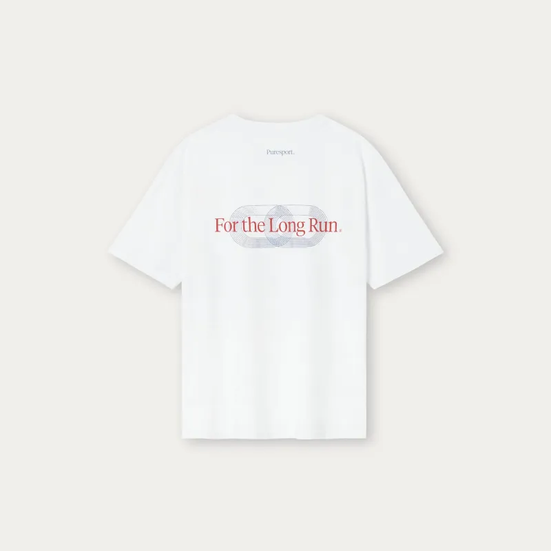 For the Long Run® Track T-Shirt - White made by Puresport