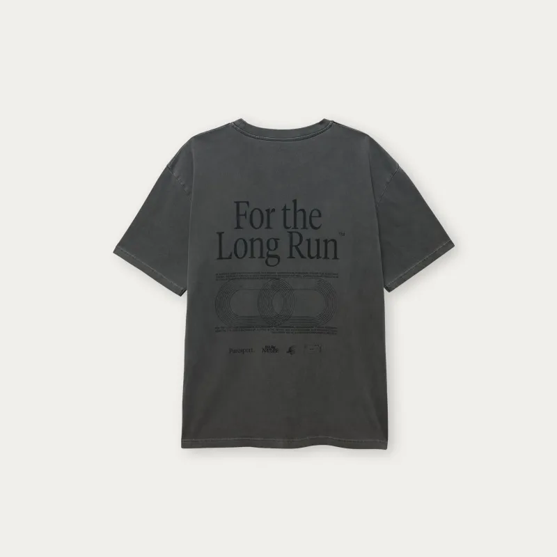 For the Long Run® T-Shirt - Washed Grey made by Puresport