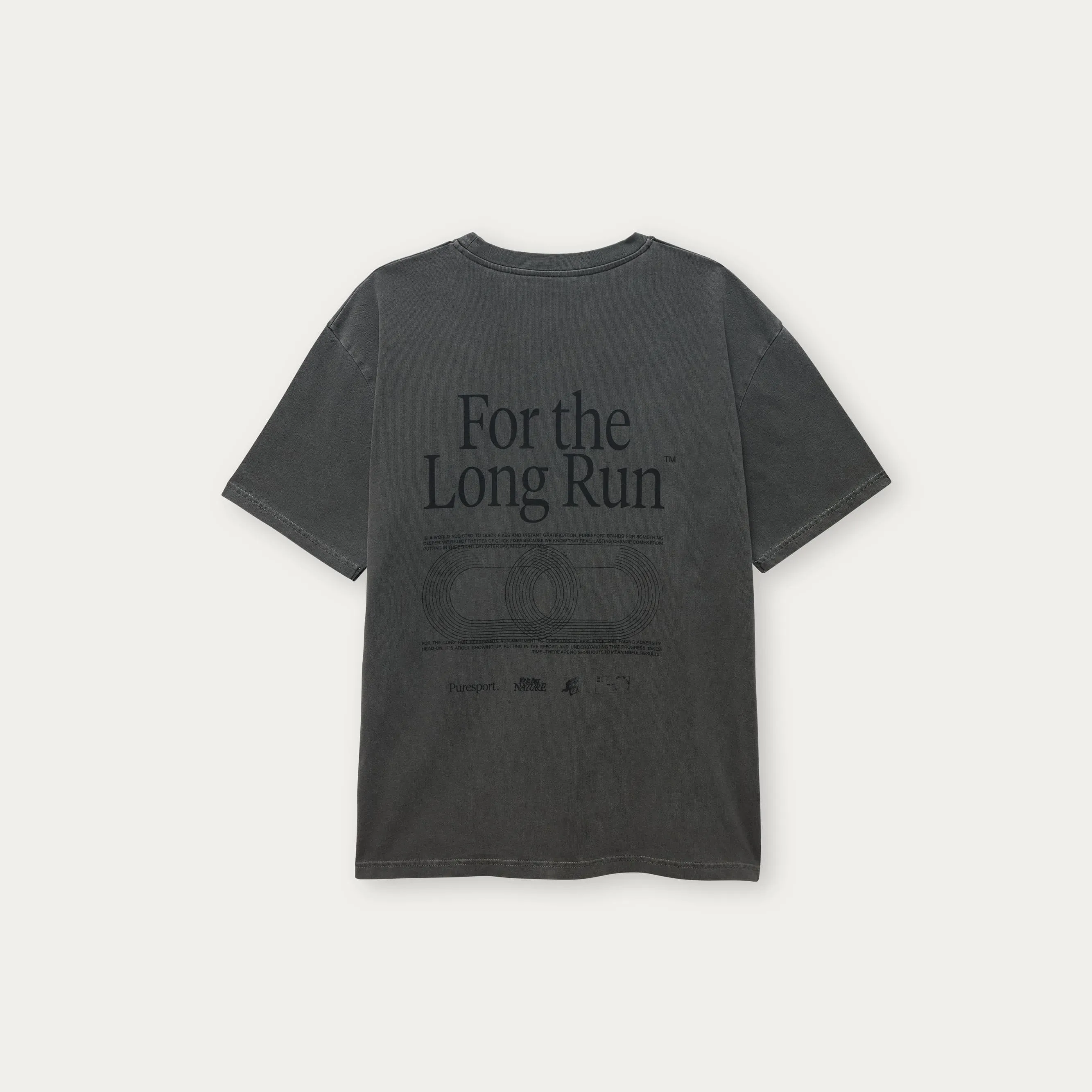 For the Long Run® T-Shirt - Washed Grey sold by Puresport