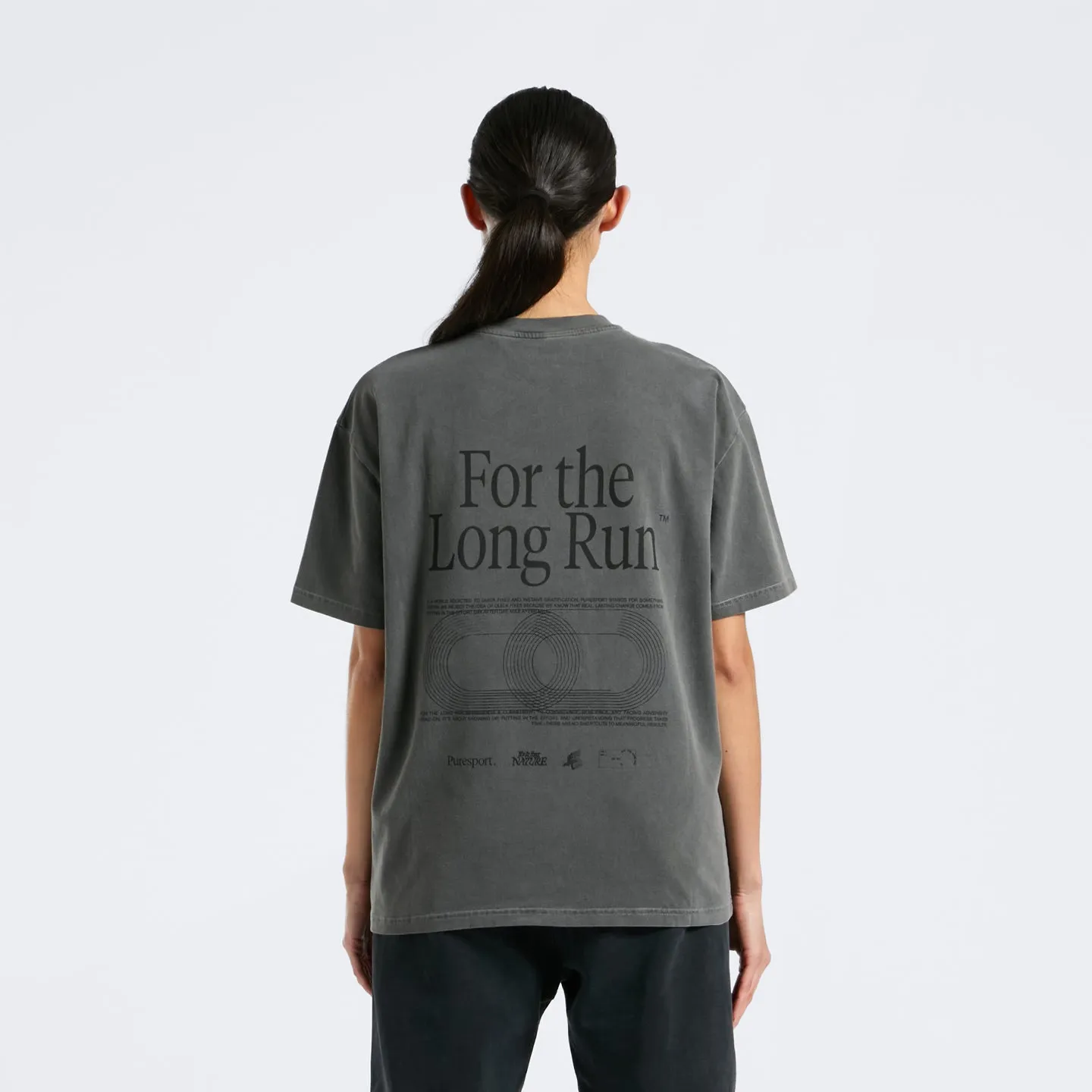 For the Long Run® T-Shirt - Washed Grey sold by Puresport product image thumbnail 3