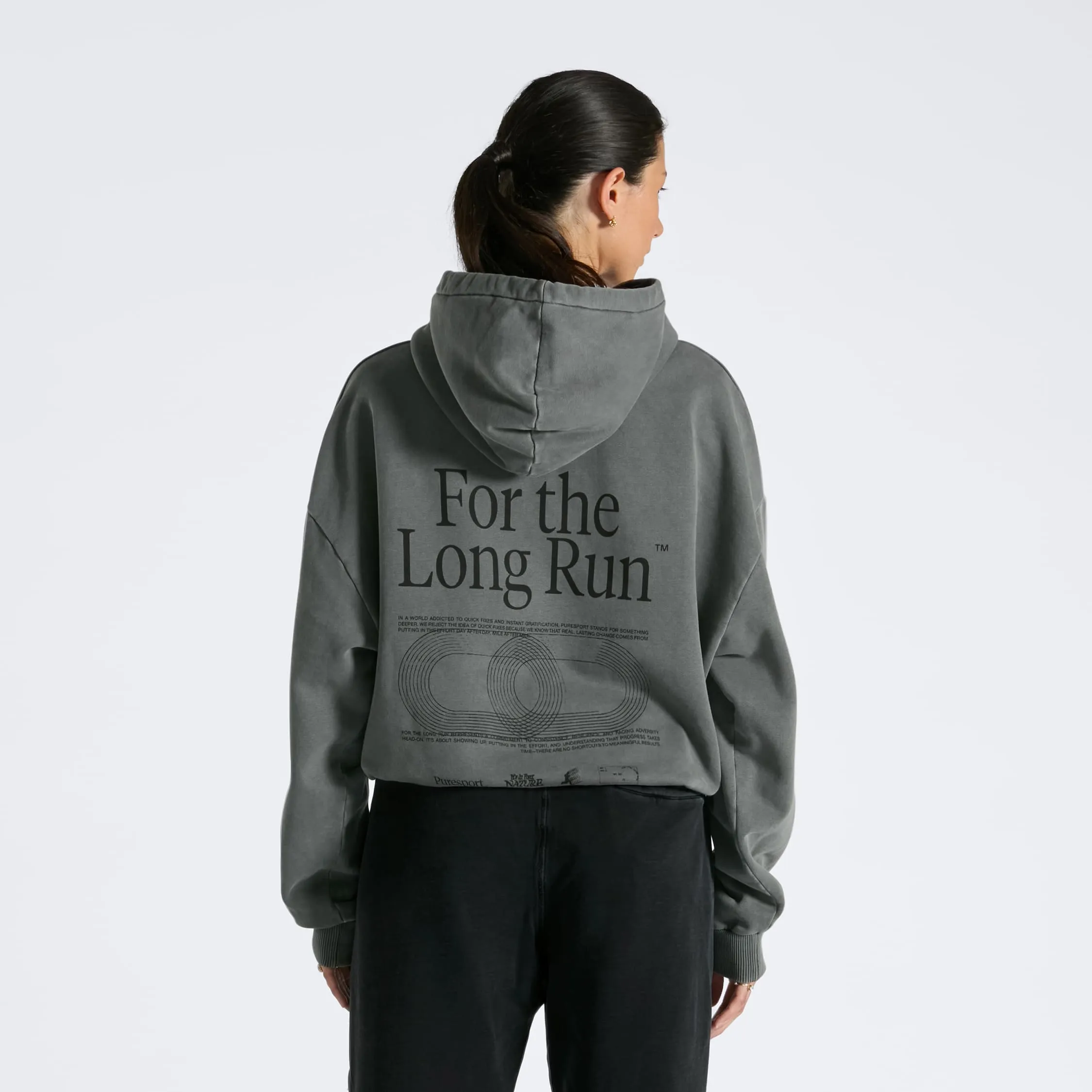 For the Long Run® Hoodie - Washed Grey sold by Puresport product image thumbnail 3