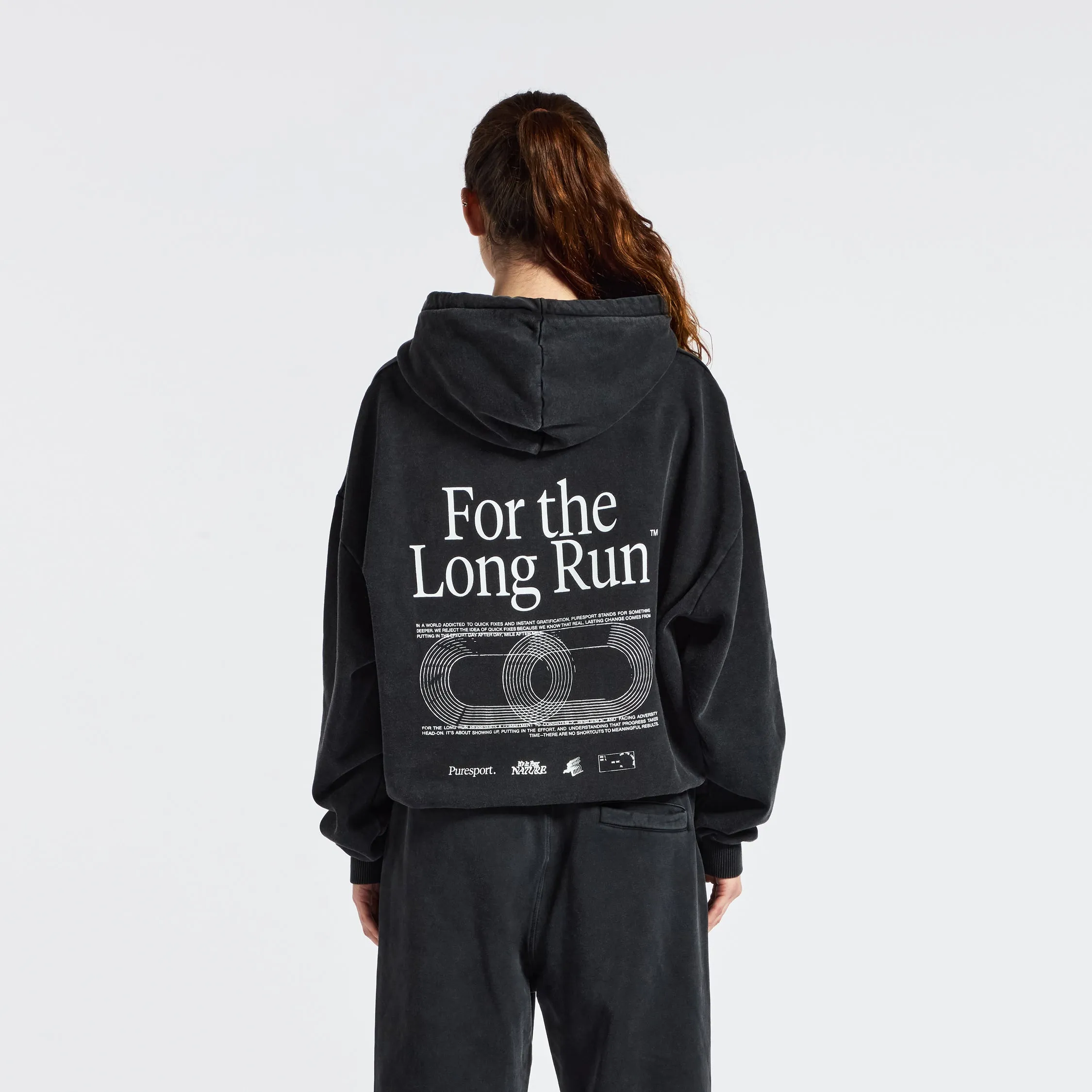 For the Long Run® Hoodie - Washed Black sold by Puresport product image thumbnail 3