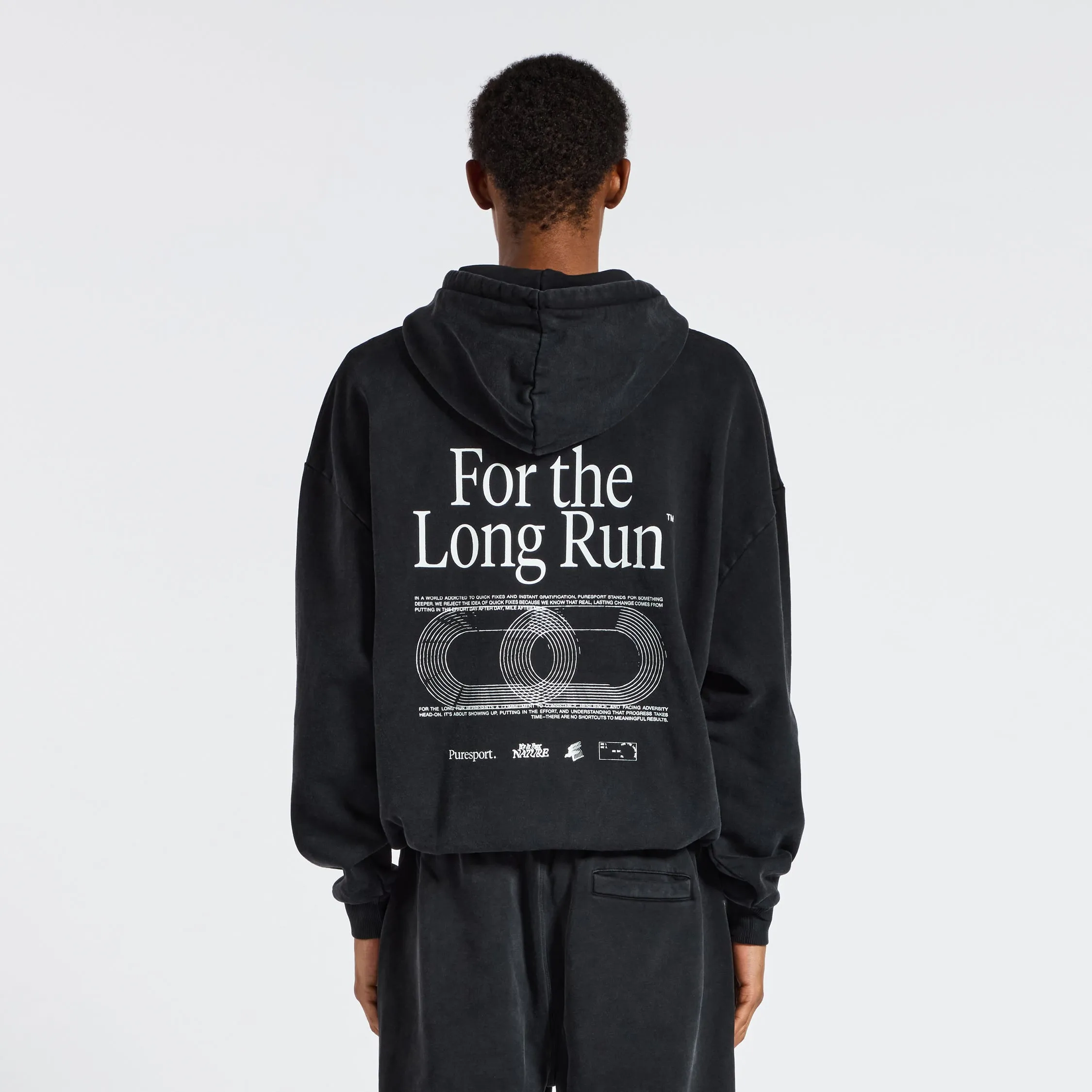 For the Long Run® Hoodie - Washed Black sold by Puresport product image thumbnail 4