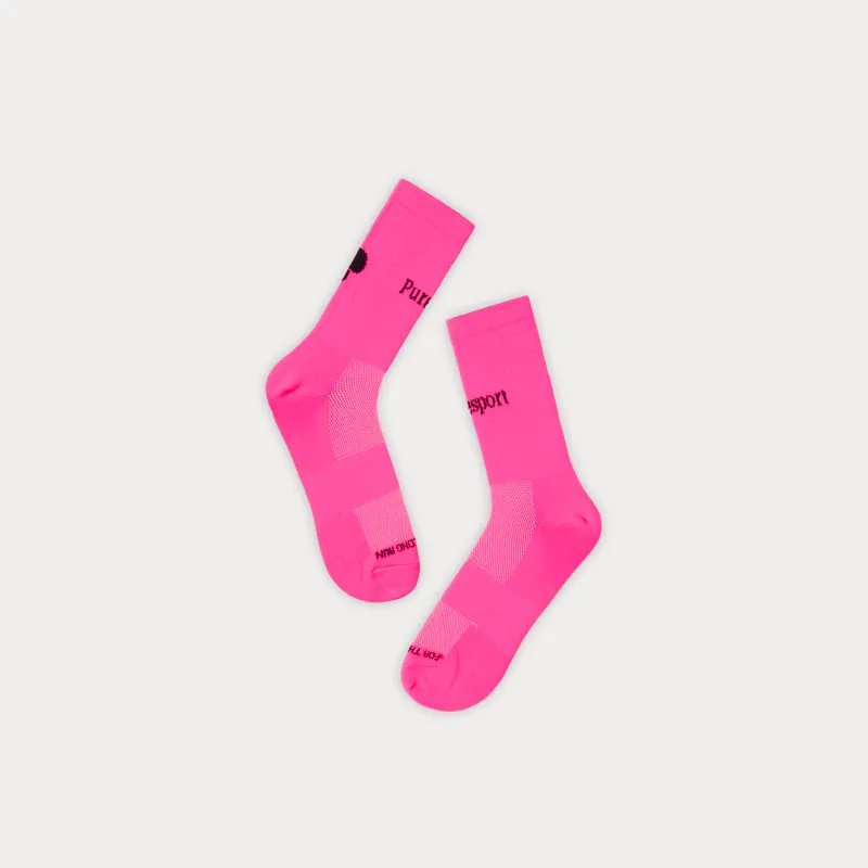 Performance Running Socks - Neon Pink made by Puresport